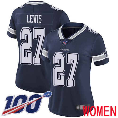 Women Dallas Cowboys Limited Navy Blue Jourdan Lewis Home #27 100th Season Vapor Untouchable NFL Jersey->dallas cowboys->NFL Jersey